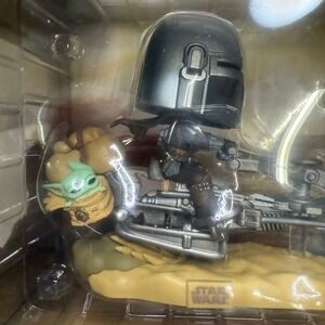 Funko POP Rides Star‎ Wars MANDALORIAN speeder GROGU #579